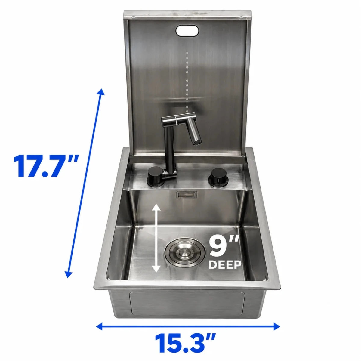 Cover Plate Sink with Folding Faucet - Modura Sinks