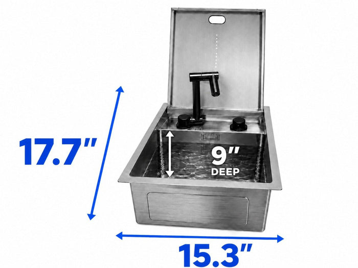Cover Plate Sink with Folding Faucet - Modura Sinks