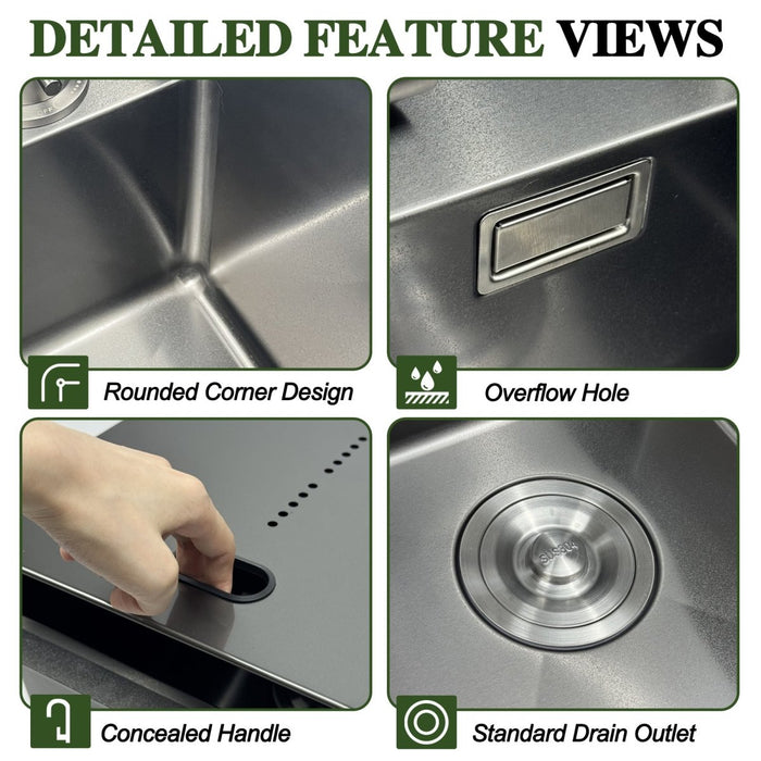 Cover Plate Sink with Folding Faucet - Modura Sinks