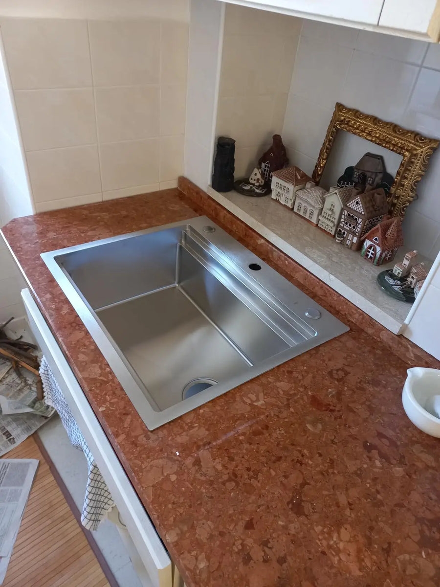 Workstation Kitchen Sink, Double Tier – Top Mount