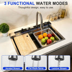 Double Waterfall Sink with 4-Way Faucet System - Modura Sinks