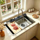 Double Waterfall Sink with 4-Way Faucet System - Modura Sinks