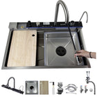 Double Waterfall Sink with 4-Way Faucet System - Modura Sinks