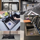 Double Waterfall Sink with 4-Way Faucet System - Modura Sinks