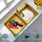 Gold Double Bowl Sink - Modura Sinks