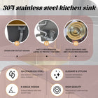 Gold Rectangular Kitchen Sink - Modura Sinks