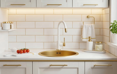 Gold Bar Sink round 13 inch undermount