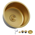 Gold Round Bowl Sink - Modura Sinks