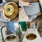 Gold Round Bowl Sink - Modura Sinks