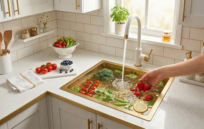 Gold Bar Sink square 16 inch undermount