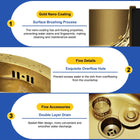 Gold Square Bowl Sink - Modura Sinks