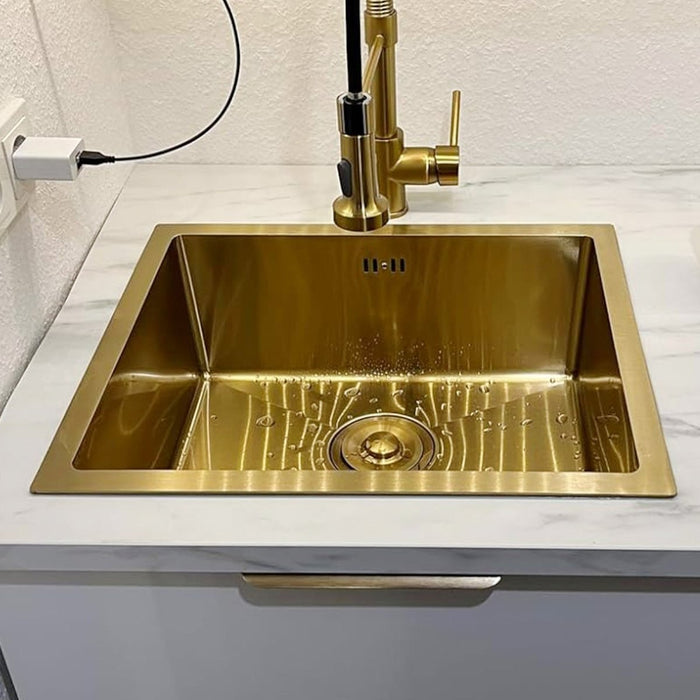 Gold Square Bowl Sink - Modura Sinks