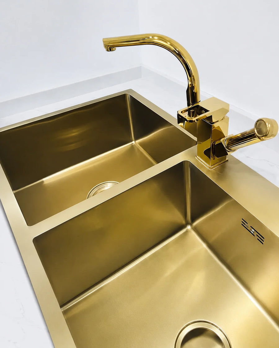 Gold Double Bowl Sink