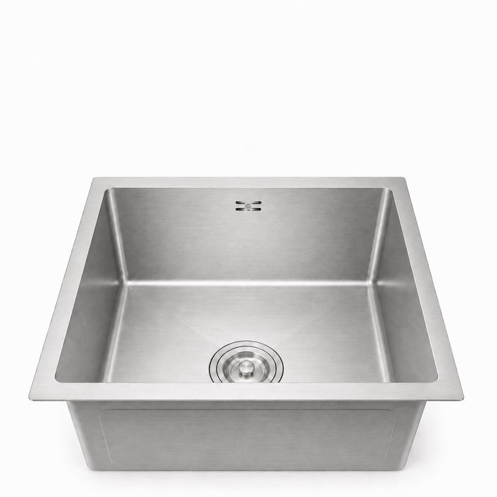Square Kitchen Sink 15 inch Silver - Modura Sinks