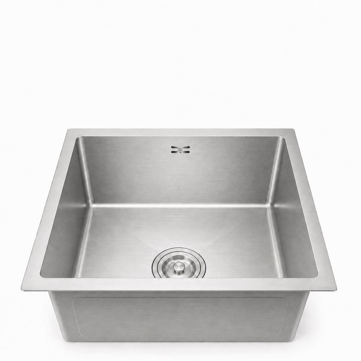 Square Kitchen Sink 15 inch Silver - Modura Sinks