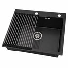 Black Sink with Drying Rack - Modura Sinks