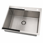 Silver Sink with Drying Rack - Modura Sinks