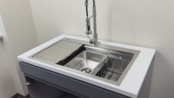 Workstation Kitchen Sink, Double Tier – Top Mount