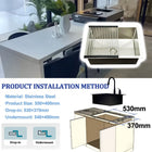 Rectangular Kitchen Sink 22 inch Silver - Modura Sinks