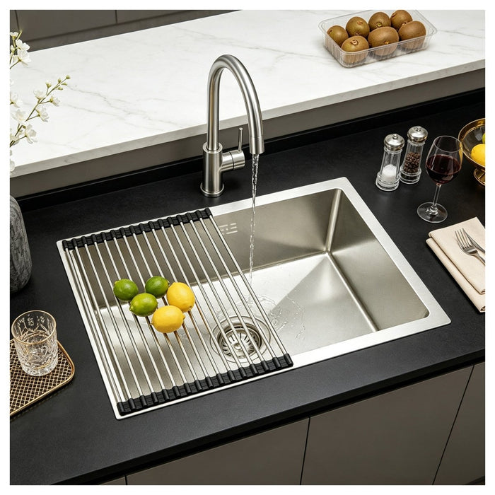 Rectangular Kitchen Sink 22 inch Silver - Modura Sinks