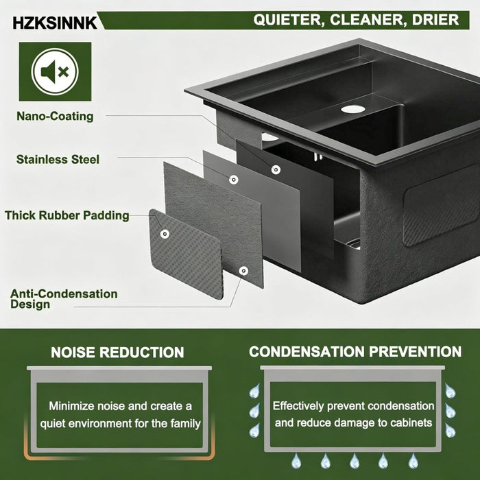RV Kitchen Sink with Folding Faucet - Modura Sinks