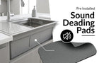 Silver Double-Step Workstation Sink - Modura Sinks