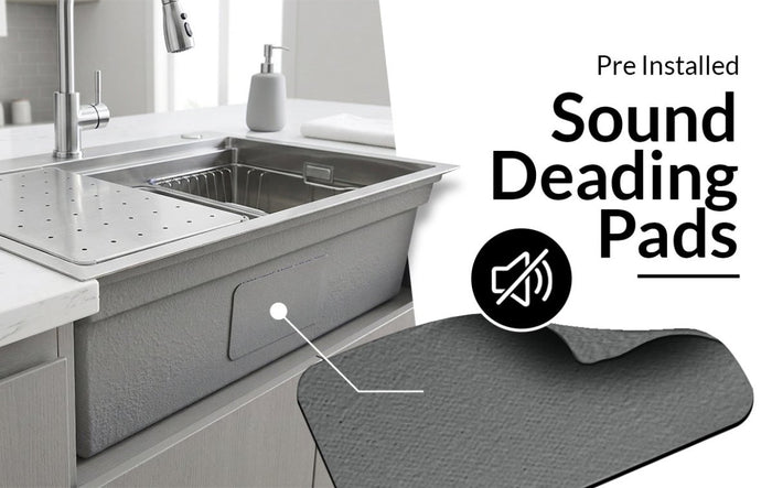 Silver Double-Step Workstation Sink - Modura Sinks