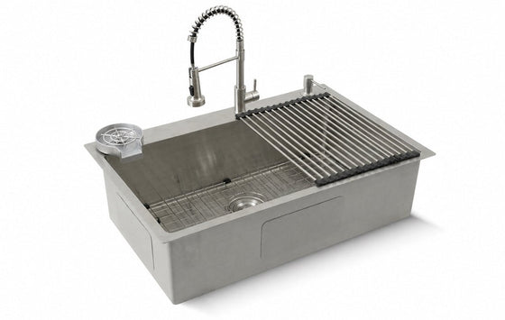 Faucet & Glass Rinser Sink