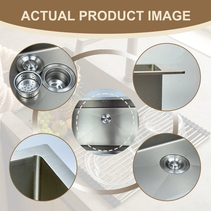Silver Narrow Rim Kitchen Sink - Modura Sinks