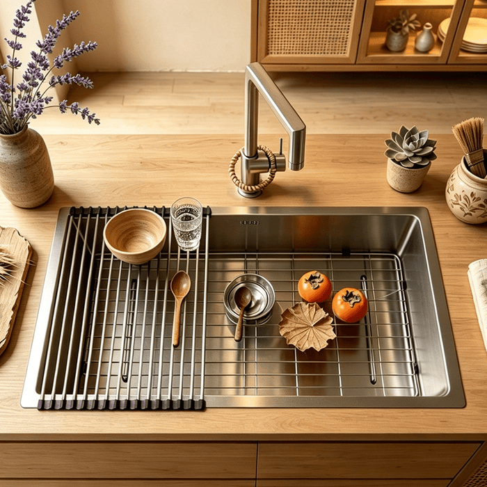 Silver Narrow Rim Kitchen Sink - Modura Sinks