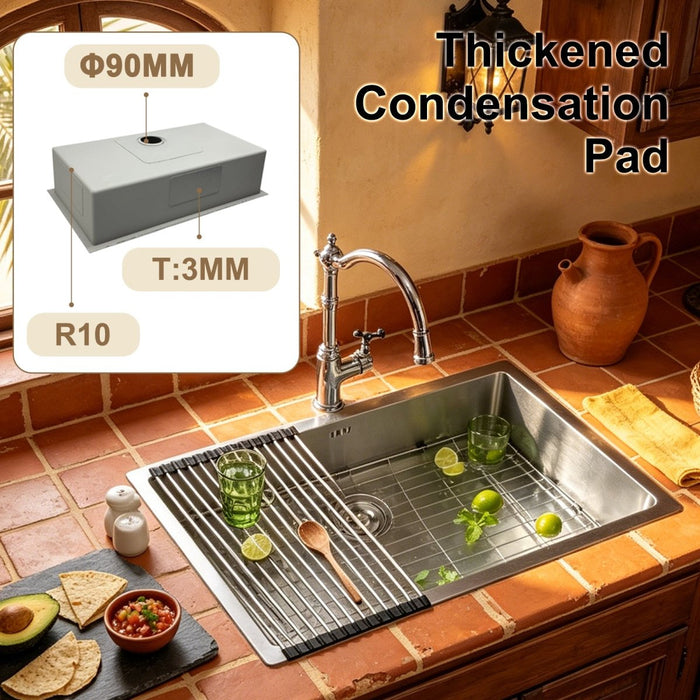 Silver Narrow Rim Kitchen Sink - Modura Sinks
