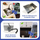 Silver Sink With Drying Rack - Modura Sinks