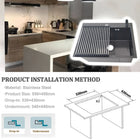 Silver Sink With Drying Rack - Modura Sinks