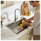 Silver Sink With Drying Rack - Modura Sinks