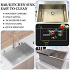 Silver Sink With Drying Rack - Modura Sinks
