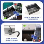 Silver Sink With Drying Rack - Modura Sinks