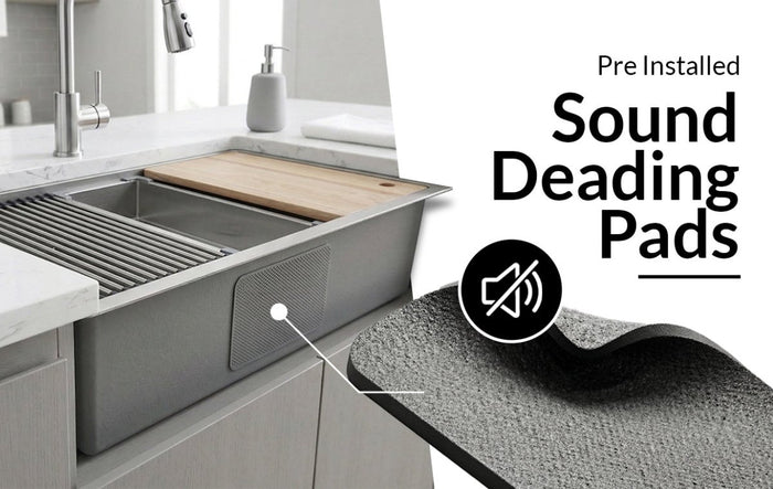 Silver Textured Stainless Steel Sink - Modura Sinks