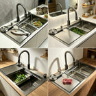 Silver Waterfall Workstation Sink - Modura Sinks