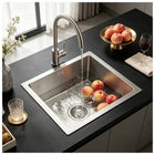 Square Kitchen Sink 15 inch Silver - Modura Sinks