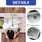 Square Kitchen Sink 15 inch Silver - Modura Sinks