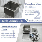 Square Kitchen Sink 15 inch Silver with Cup Rinser - Modura Sinks