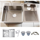 Washboard Laundry Utility Sink with Built-In Drainboard - Modura Sinks
