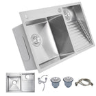 Washboard Laundry Utility Sink with Built-In Drainboard - Modura Sinks