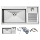 Washboard Laundry Utility Sink with Built-In Drainboard - Modura Sinks