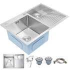 Washboard Laundry Utility Sink with Built-In Drainboard - Modura Sinks