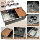 Workstation Sink with Cutting Board & Rack - Modura Sinks